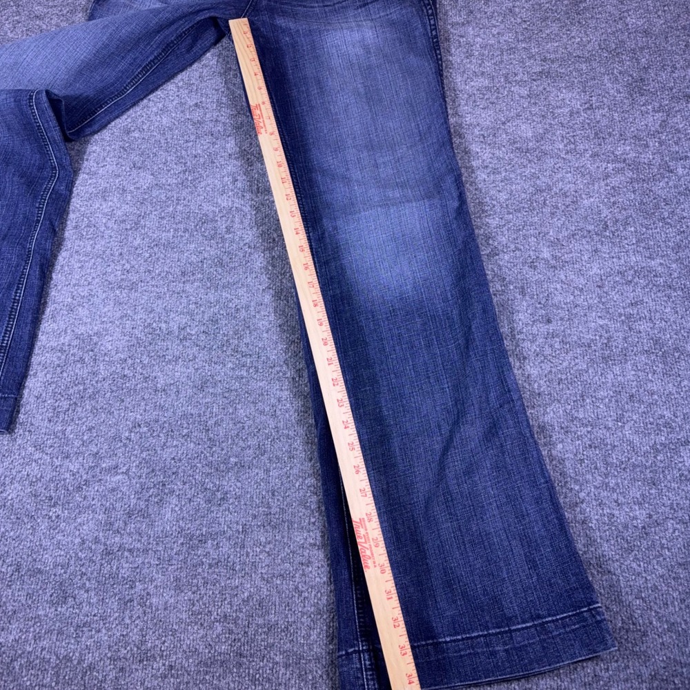 Ariat Denim Trouser Jeans Womens 31L Medium Wash Wide Leg Western Blue - Picture 12 of 12